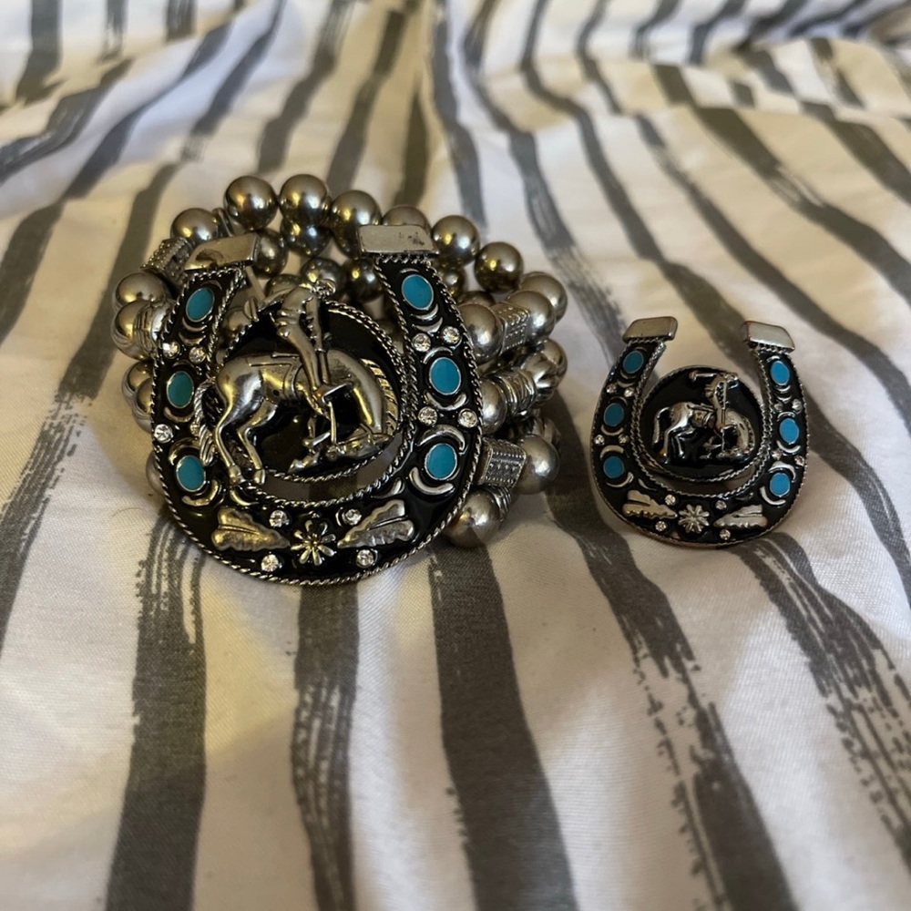 Western Bronc Bracelet and Ring Bundle